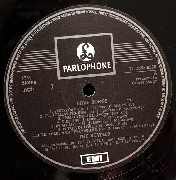 The Beatles : Love Songs (2xLP, Comp)