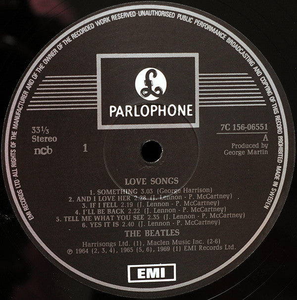The Beatles : Love Songs (2xLP, Comp)