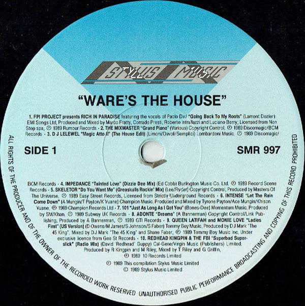 Various : Ware's The House (20 Monster House Cuts) (LP, Comp)