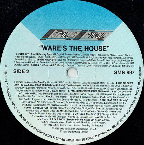 Various : Ware's The House (20 Monster House Cuts) (LP, Comp)