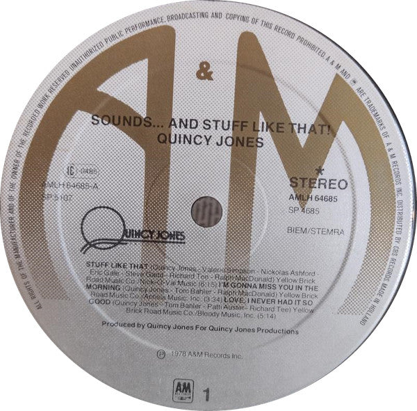 Quincy Jones : Sounds ... And Stuff Like That!! (LP, Album)