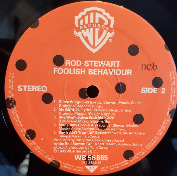 Rod Stewart : Foolish Behaviour (LP, Album)