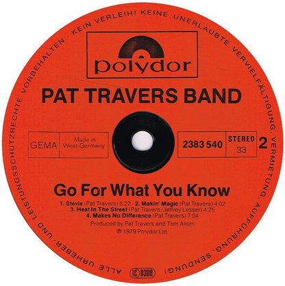 Pat Travers Band : Live! Go For What You Know (LP, Album)