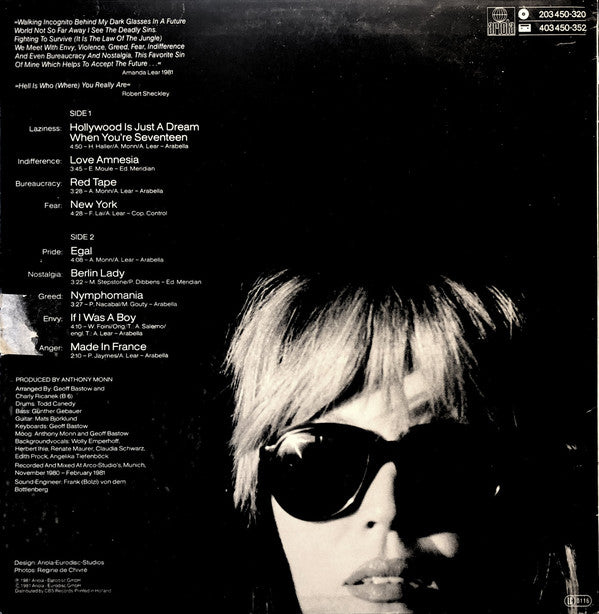 Amanda Lear : Incognito (LP, Album)