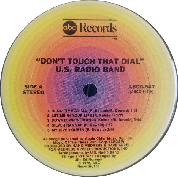 U.S. Radio Band : Don't Touch That Dial (LP, Album, Ter)