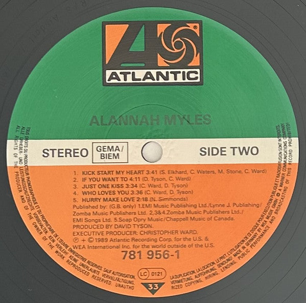 Alannah Myles : Alannah Myles (LP, Album)