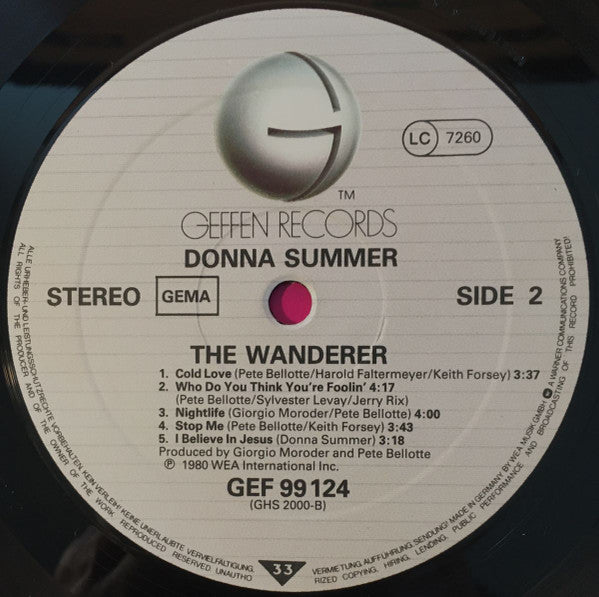 Donna Summer : The Wanderer (LP, Album)