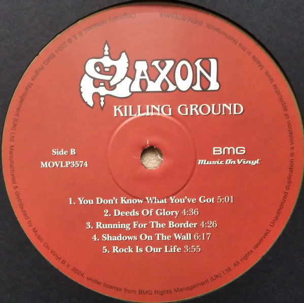 Saxon : Killing Ground (LP, Album, Ltd, Num, RE, Gol)