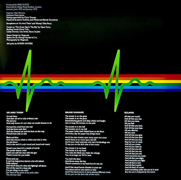 Pink Floyd : The Dark Side Of The Moon (2xLP, S/Sided, Album, RE, UV )