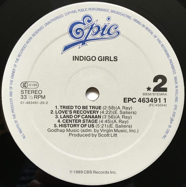 Indigo Girls : Indigo Girls (LP, Album)