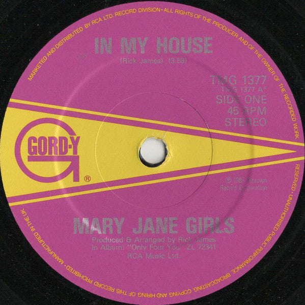 Mary Jane Girls : In My House (7", Single)