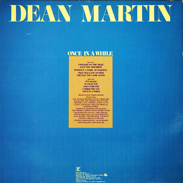 Dean Martin : Once In A While (LP, Album, Los)
