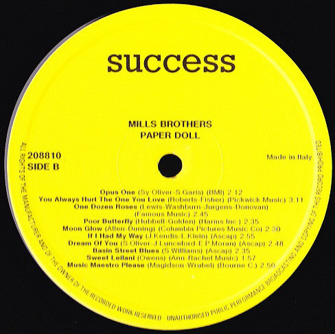The Mills Brothers : Paper Doll (LP, Comp)