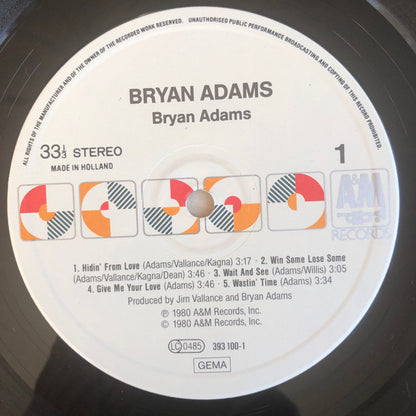 Bryan Adams : Bryan Adams (LP, Album, RE)
