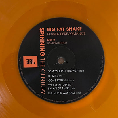 Big Fat Snake : Power Performance - JBL Spinning In The Century (LP, Album, Comp, Ltd, Promo, RM, Col)