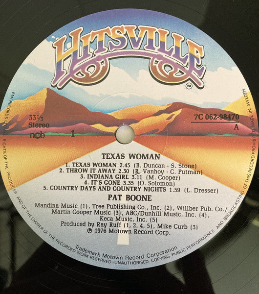 Pat Boone : Texas Woman (LP, Album)