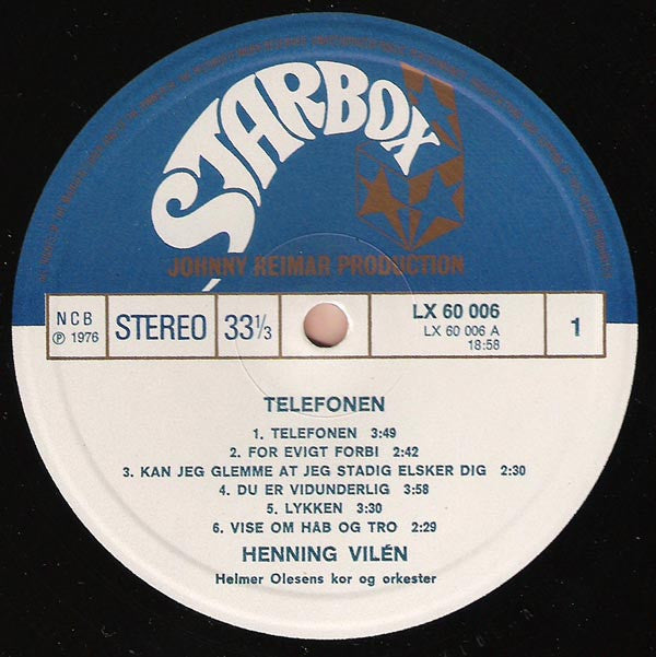 Henning Vilén : Telefonen (LP)