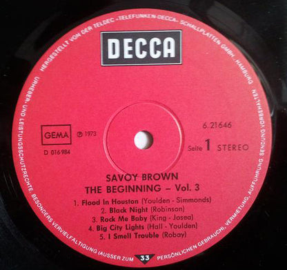 Savoy Brown : The Beginning Vol. 3 (LP, Comp, RE)
