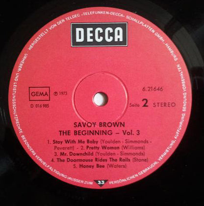 Savoy Brown : The Beginning Vol. 3 (LP, Comp, RE)