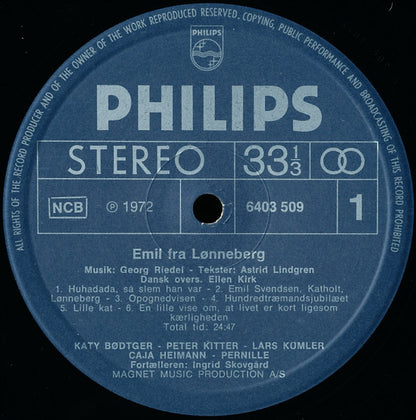 Astrid Lindgren : Emil Fra Lønneberg (LP)