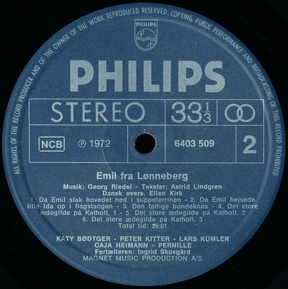 Astrid Lindgren : Emil Fra Lønneberg (LP)
