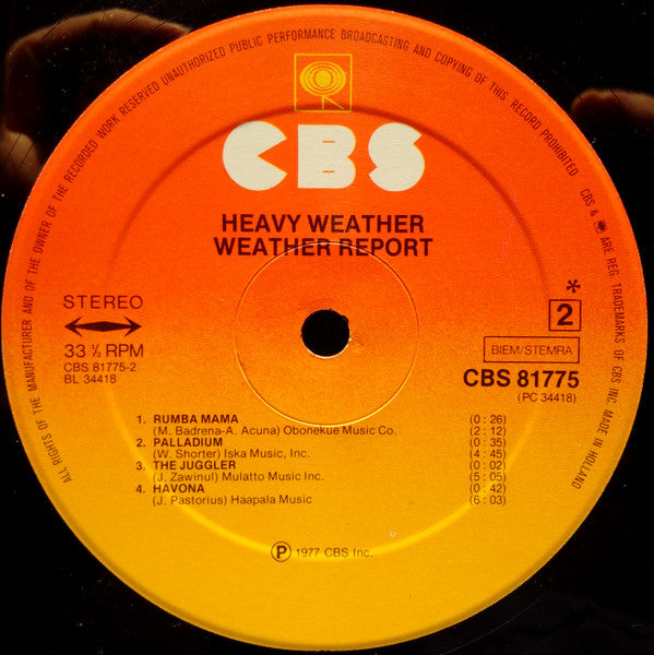 Weather Report : Heavy Weather (LP, Album)