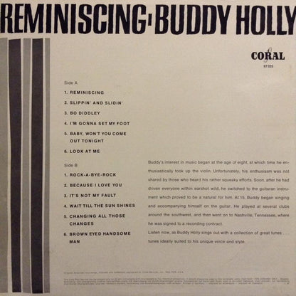 Buddy Holly : Reminiscing (LP, Album, Mono)