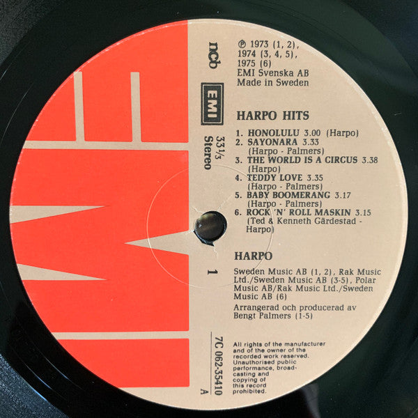 Harpo : Harpo Hits (LP, Comp)