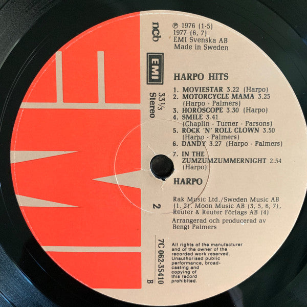 Harpo : Harpo Hits (LP, Comp)