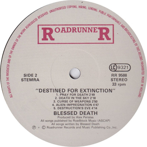 Blessed Death : Destined For Extinction (LP, Album)
