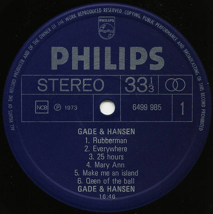 Gade & Hansen : Gade & Hansen (LP, Album)