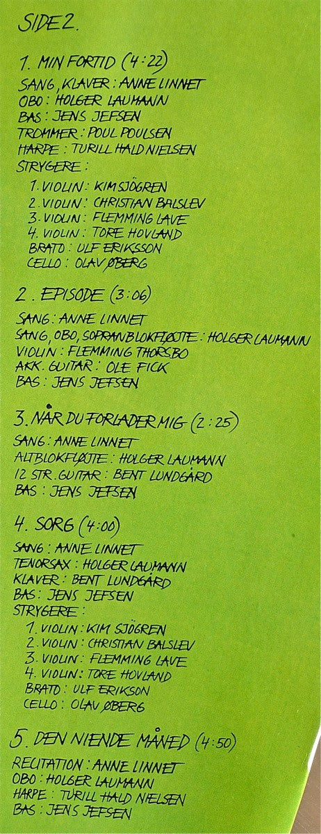 Anne Linnet Synger Tove Ditlevsen : Kvindesind (LP, Album, RE)