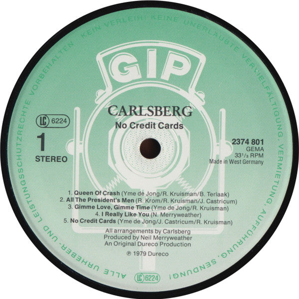 Carlsberg : No Credit Cards (LP, Album)