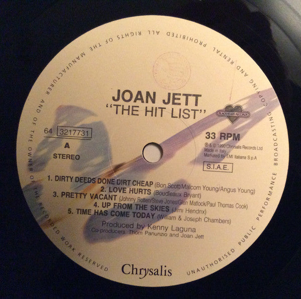 Joan Jett : The Hit List (LP, Album)
