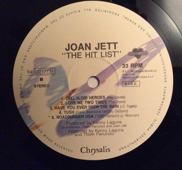 Joan Jett : The Hit List (LP, Album)