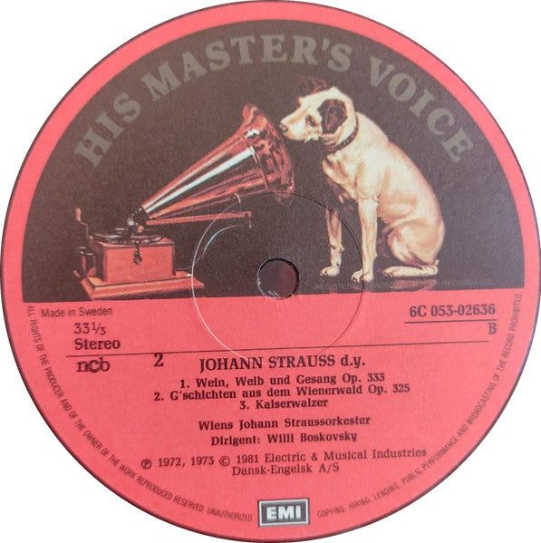 Wiens Johann Strauss-Orkester* Dirigent:  Willi Boskovsky : An Der Schönen Blauen Donau Og Andre Straussvalse (LP, Album)