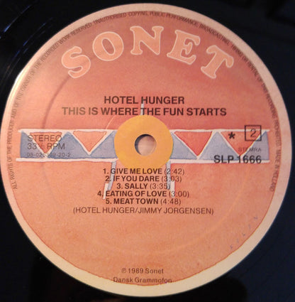 Hotel Hunger : This Is Where The Fun Starts (LP, Album)