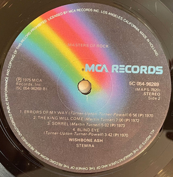 Wishbone Ash : Masters Of Rock (LP, Comp)