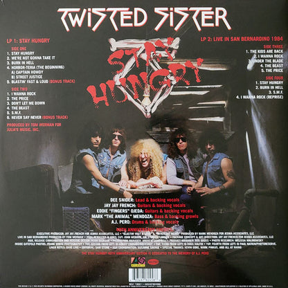 Twisted Sister : Stay Hungry (LP, Album, RE, Red + LP, RE, Red + 40t)