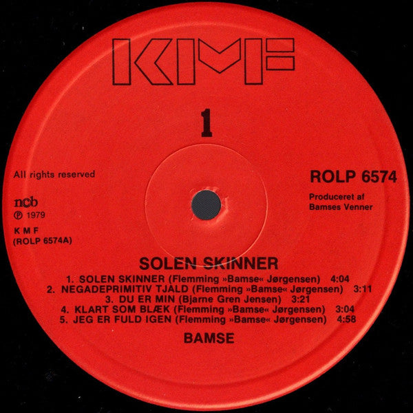 Flemming "Bamse" Jørgensen : Solen Skinner (LP, Album, RP, PRS)