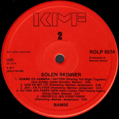 Flemming "Bamse" Jørgensen : Solen Skinner (LP, Album, RP, PRS)