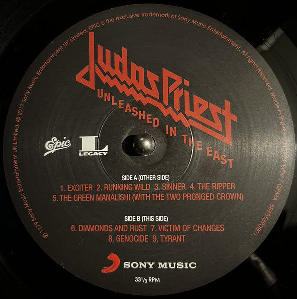 Judas Priest : Unleashed In The East (Live In Japan) (LP, Album, RE, RP)