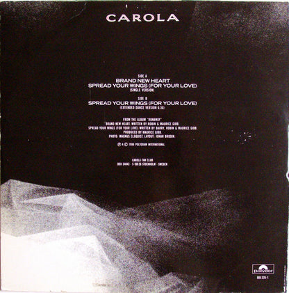 Carola (3) : Spread Your Wings (For Your Love) / Brand New Heart (12", Maxi)