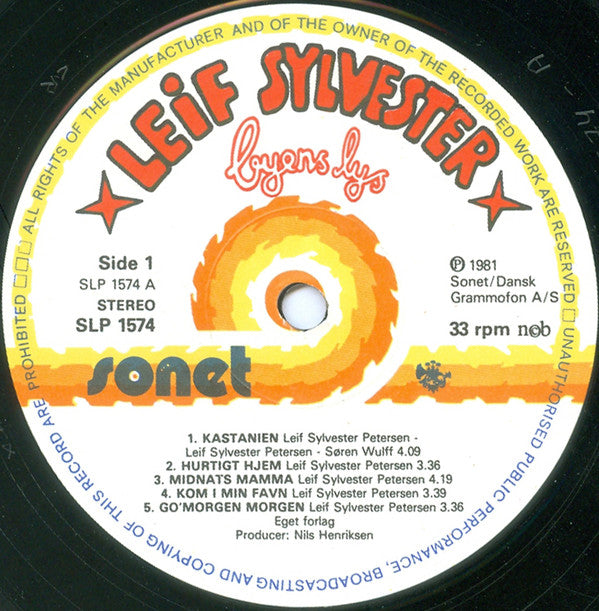 Leif Sylvester* : Byens Lys (LP, Album)