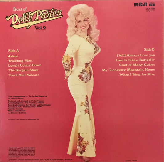 Dolly Parton : Best Of Dolly Parton Vol.2 (LP, Comp, Ora)