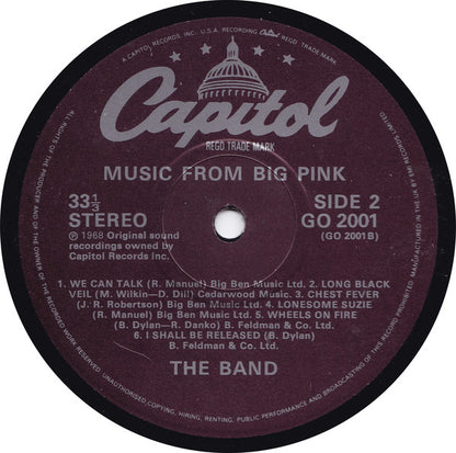 The Band : Music From Big Pink (LP, Album, RE)