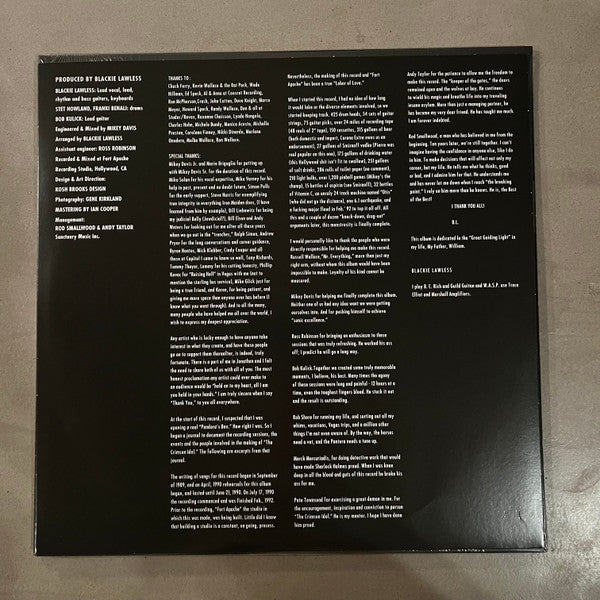 W.A.S.P. : The Crimson Idol (2xLP, Album, RE, RM)