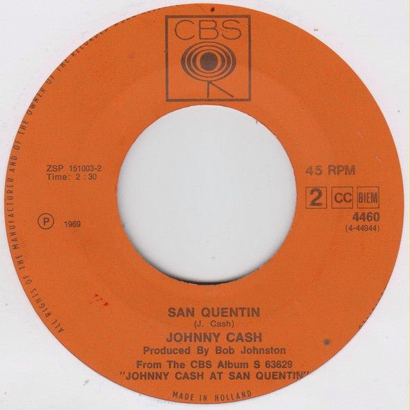 Johnny Cash : A Boy Named Sue (7", Single, Big)