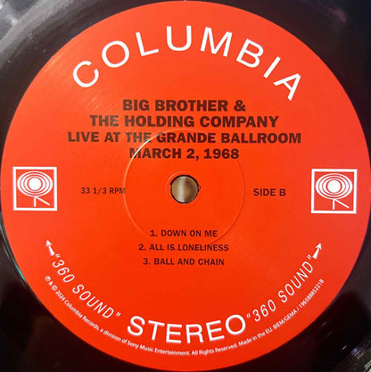 Big Brother & The Holding Company Featuring Janis Joplin : Live At The Grande Ballroom, Detroit, Michigan, March 2, 1968 (LP, Album, RSD)