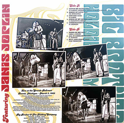 Big Brother & The Holding Company Featuring Janis Joplin : Live At The Grande Ballroom, Detroit, Michigan, March 2, 1968 (LP, Album, RSD)